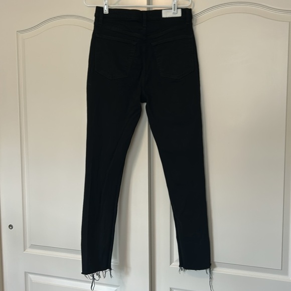 Re/Done Black Raw Hem Jeans - Picture 6 of 12
